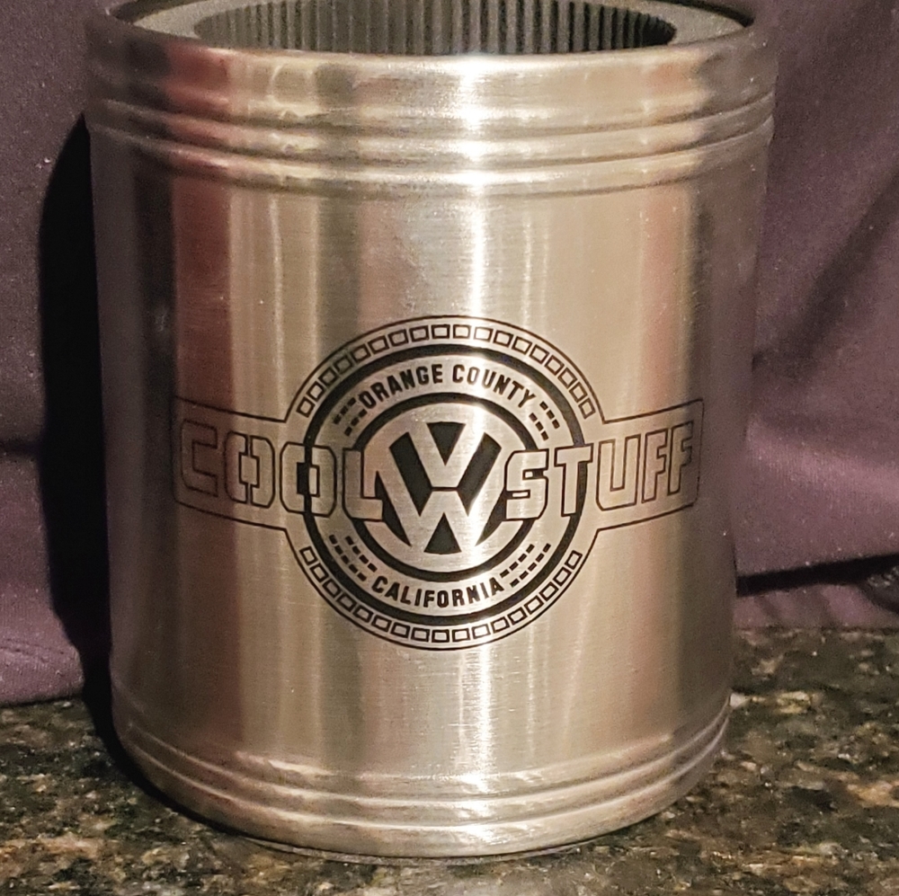NWT Volkswagen Stainless Steel Koozie